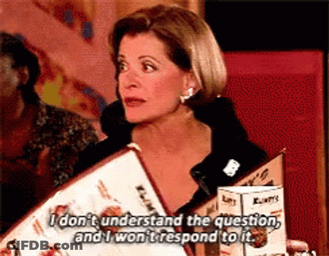 Lucille Bluth Rude Interview Response GIF