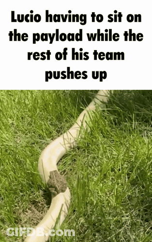 Lucio Sitting On Payload As Team Pushes GIF