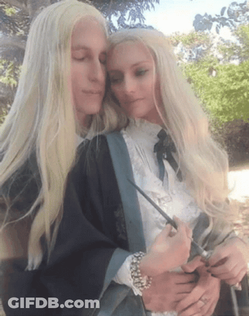Lucius Malfoy And Narcissa Malfoy Hug GIF