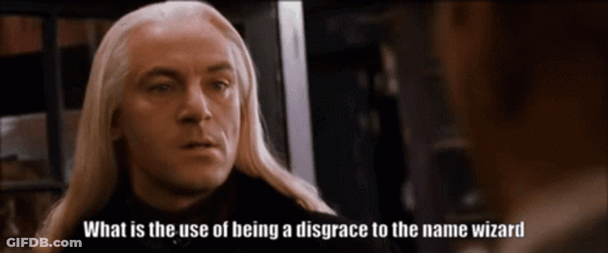 Lucius Malfoy Being Disgrace To The Name Wizard GIF