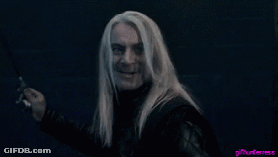 Lucius Malfoy Casting Spell GIF
