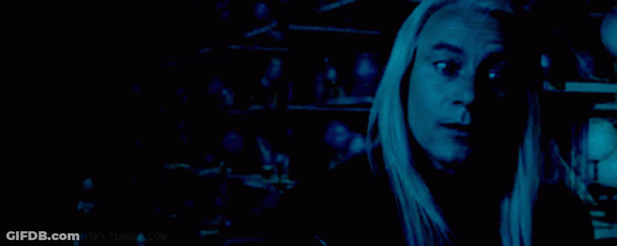 Lucius Malfoy Eyes Getting Bigger GIF