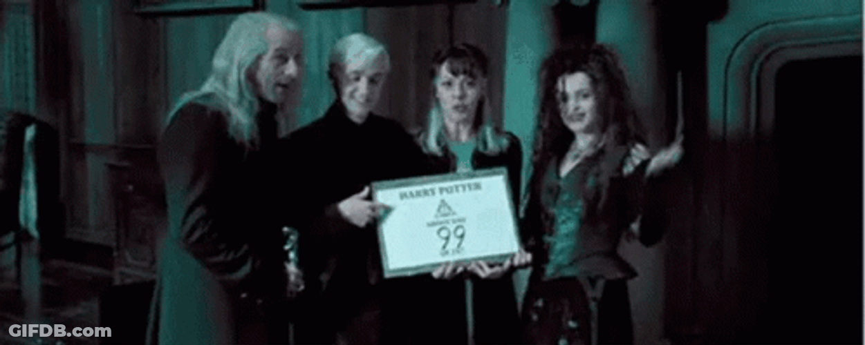 Lucius Malfoy Taking Picture GIF