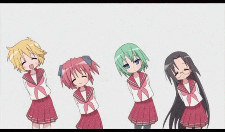 Lucky Star Anime Girls Dance Sway GIF