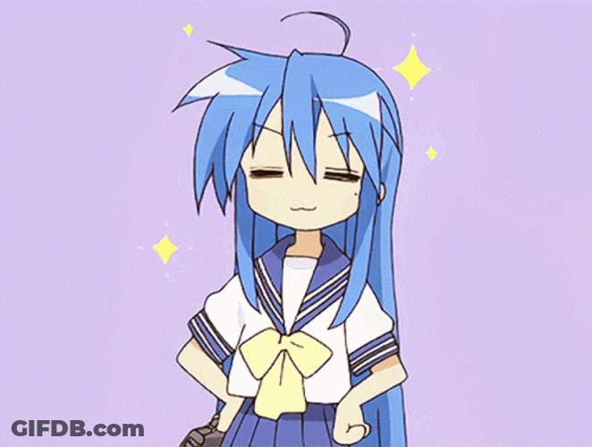 Lucky Star Anime Konata Izumi Sparkling GIF