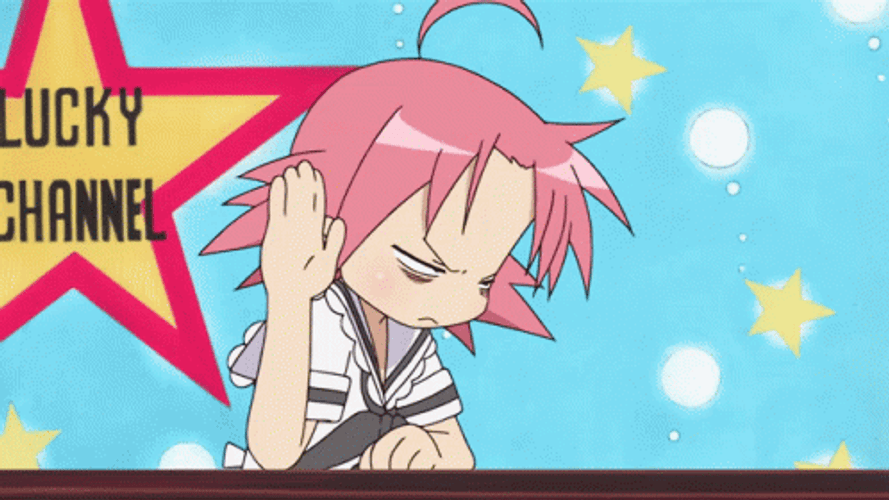 Lucky Star Channel Kogami Akira Angry GIF