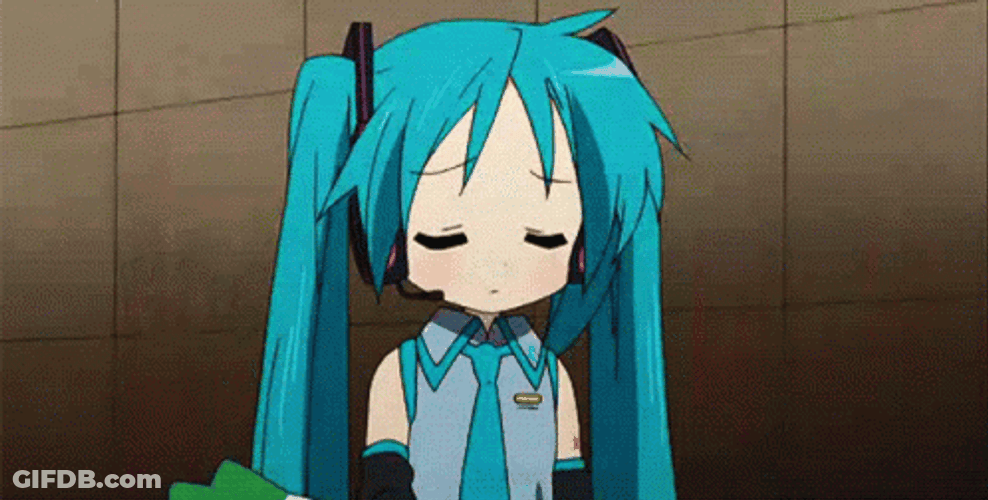 Lucky Star Kagami Hiiragi Hatsune Miku Celery GIF
