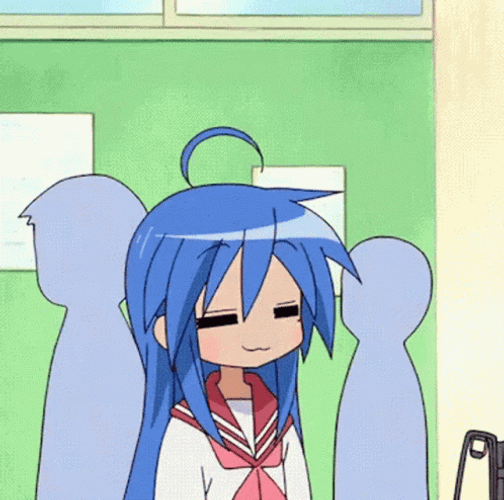 Lucky Star Konata Izumi Kagami Hiiragi Friends GIF