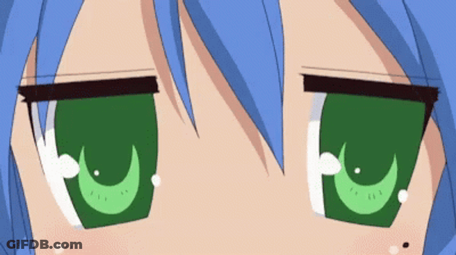 Lucky Star Konata Izumi Side Stare Eyes GIF