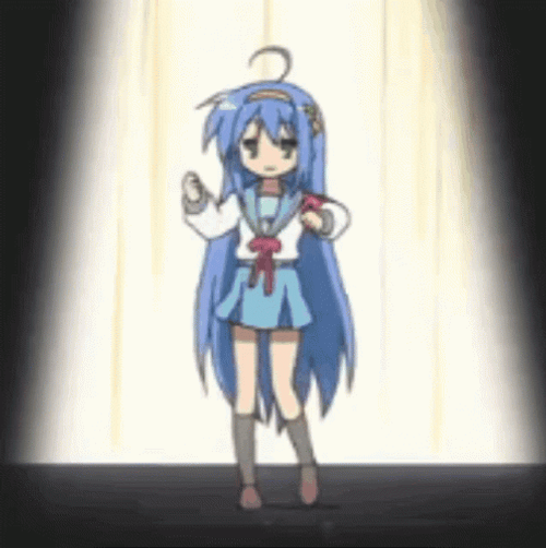 Lucky Star Konata Izumi Spotlight Dance GIF