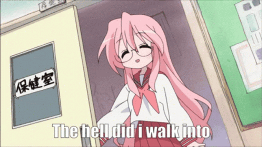 Lucky Star Miyuki Takara Opening Door GIF