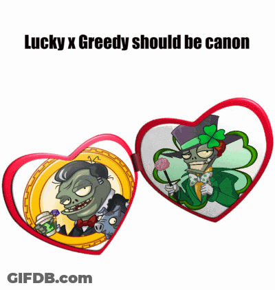 Lucky X Greedy Should Be Canon Red Heart GIF