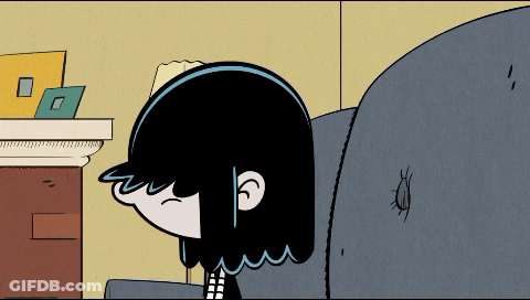 Lucy From The Loud House Sitting On Chair GIF