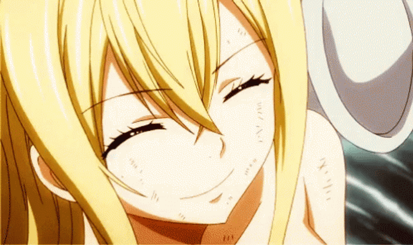 Lucy Heartfilia Fairy Tail Grin GIF