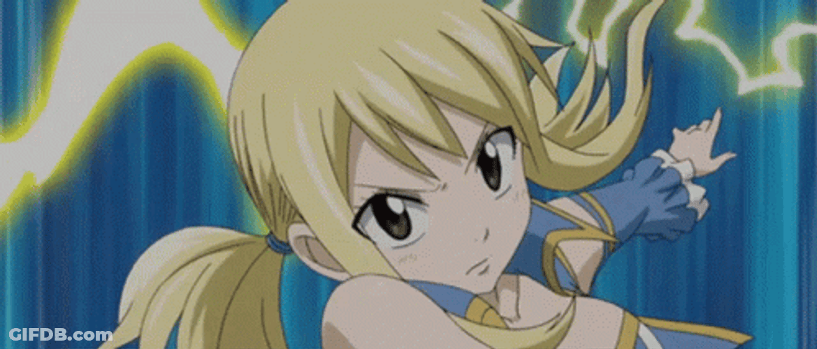 Lucy Heartfilia Fairy Tail Lightning GIF
