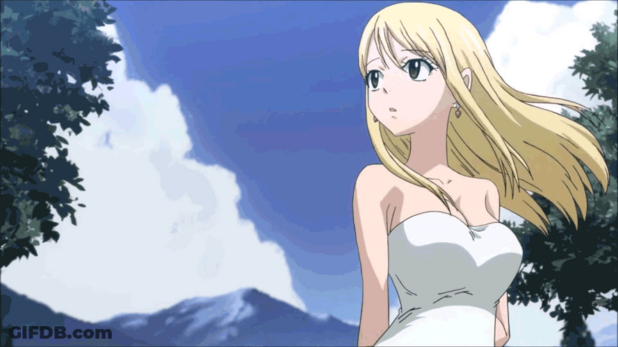 Lucy Heartfilia Fairy Tail Side Look GIF