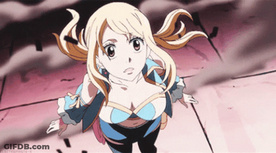 Lucy Heartfilia Fairy Tail Stare GIF