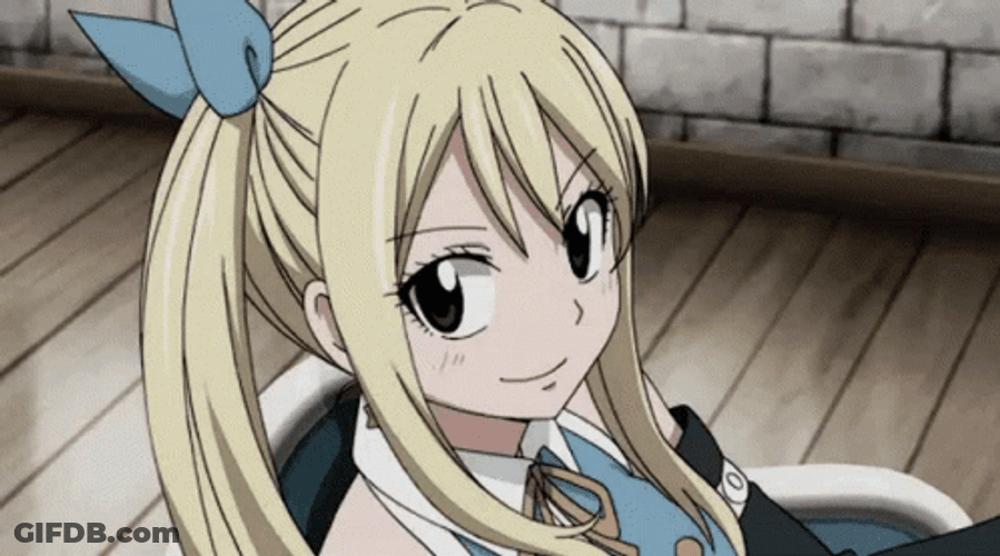 Lucy Heartfilia Fairy Tail Wink GIF