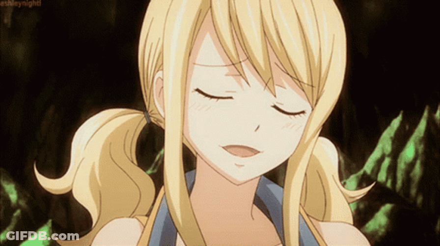 Lucy Heartfilia Fairy Tail Wondering GIF