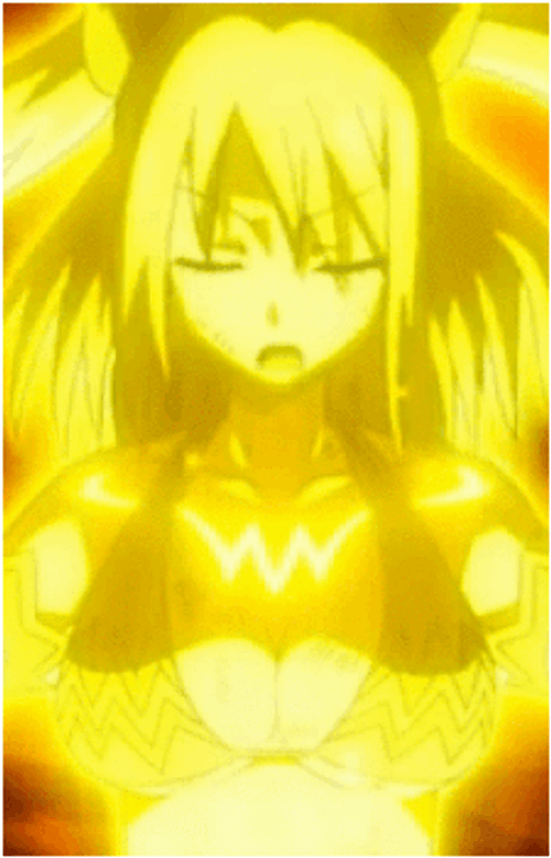 Lucy Heartfilia Golden Power GIF