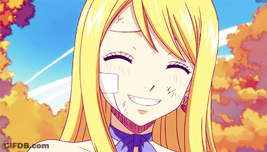 Lucy Heartfilia Happy Smile GIF