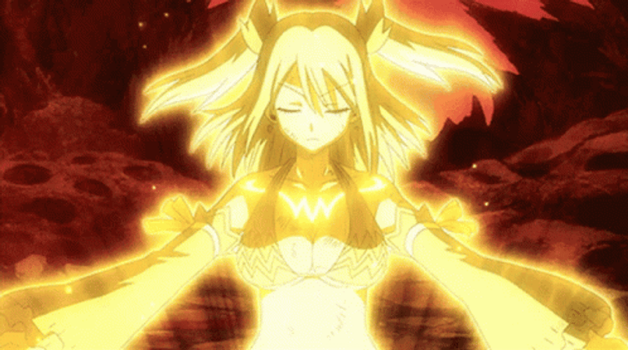 Lucy Heartfilia Power Up GIF