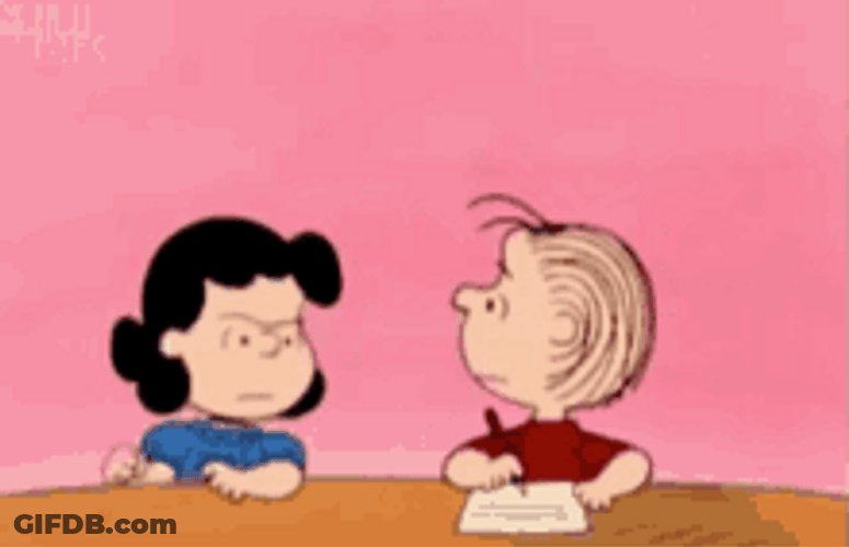 Lucy Peanuts Angry Punching GIF