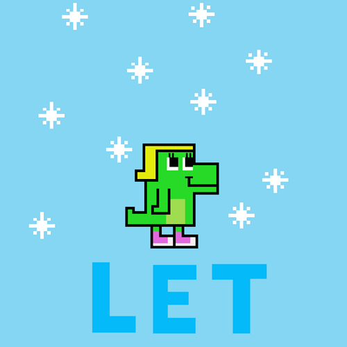 Lucy The Dinosaur Let It Snow Day GIF