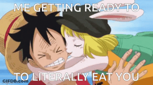 Luffy And Carrot One Piece Saying Getting Ready To Eat You GIF