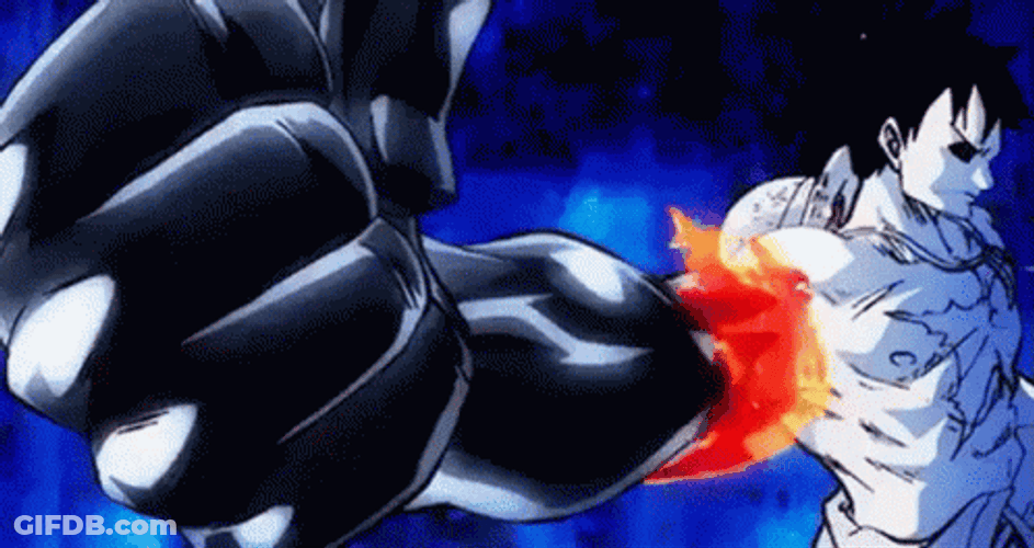 Luffy Arm Fire Expanding Gear 5 GIF
