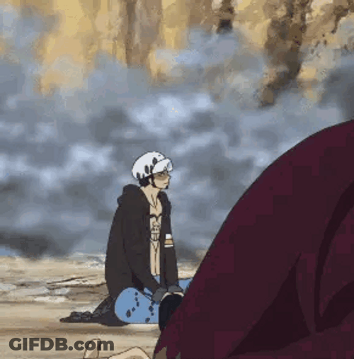 Luffy Carrying Trafalgar Law GIF
