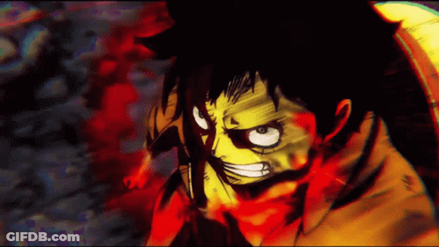 Luffy Emitting Powerful Haki GIF