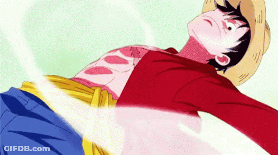Luffy Fighting Against Pacifista GIF