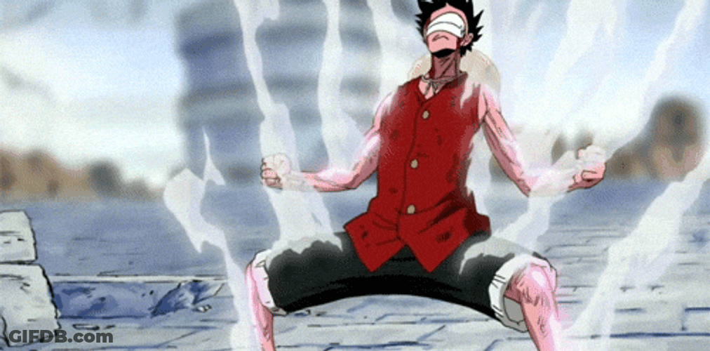 Luffy Fighting Moment Multiple Punches GIF