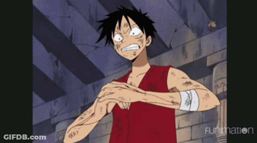 Luffy Fighting With Sir Crocodile GIF