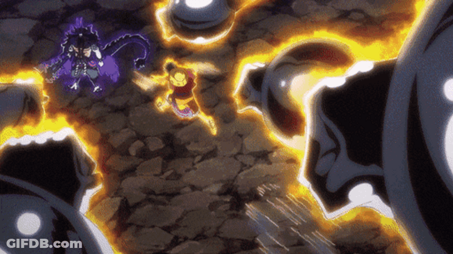 Luffy Gear 3 Black Elephant Gatling GIF