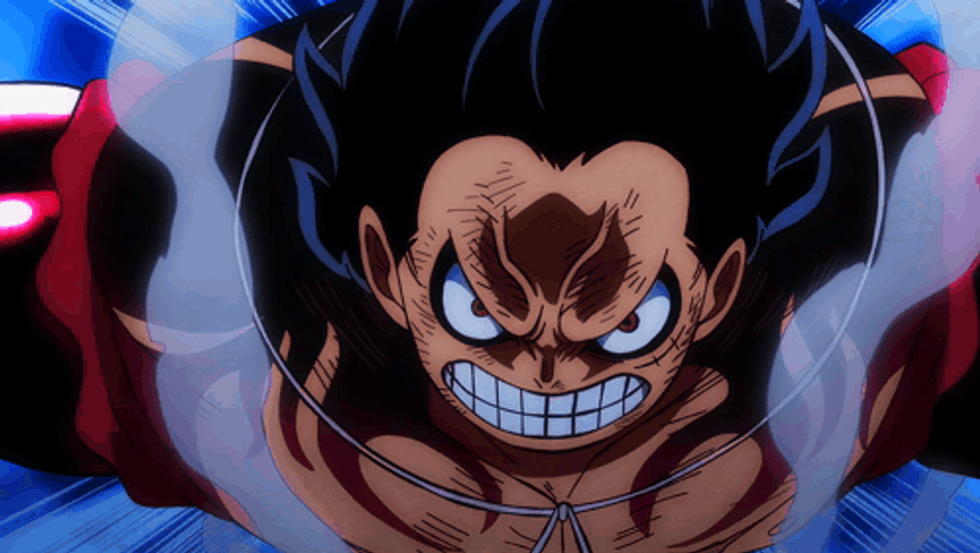 Luffy Gear 4 Shaking In Anger GIF