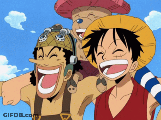 Luffy Gear 5 Startled Reactions GIF