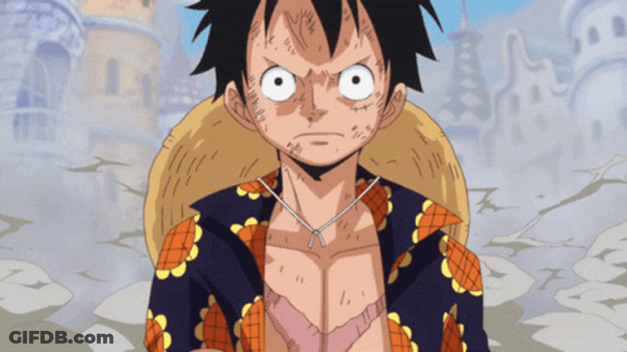 Luffy Haki Against Douflamingo GIF