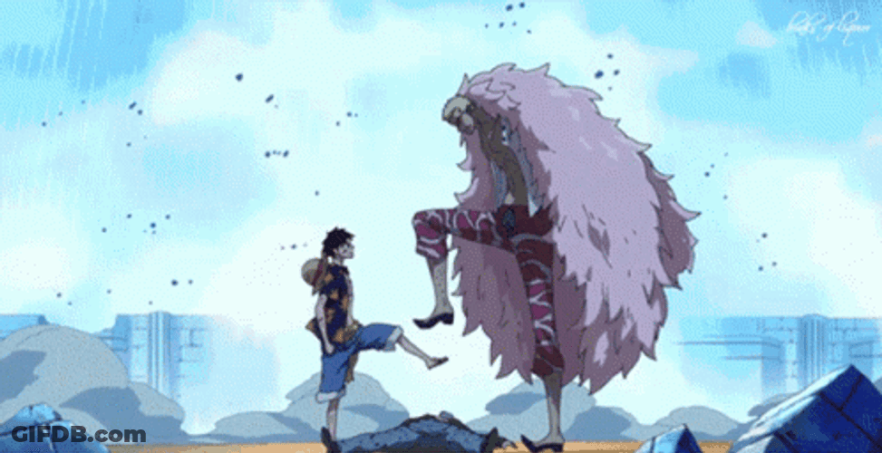 Luffy Haki Vs Doflamingo GIF