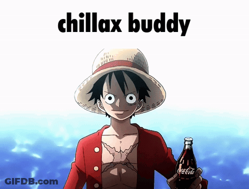 Luffy Holding Coca Cola Bottle GIF