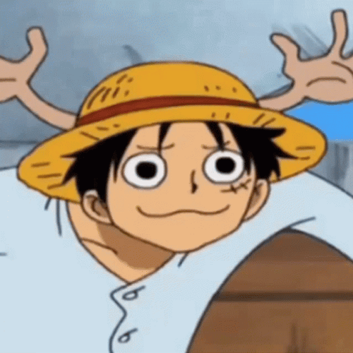 Luffy Imitating Chopper GIF