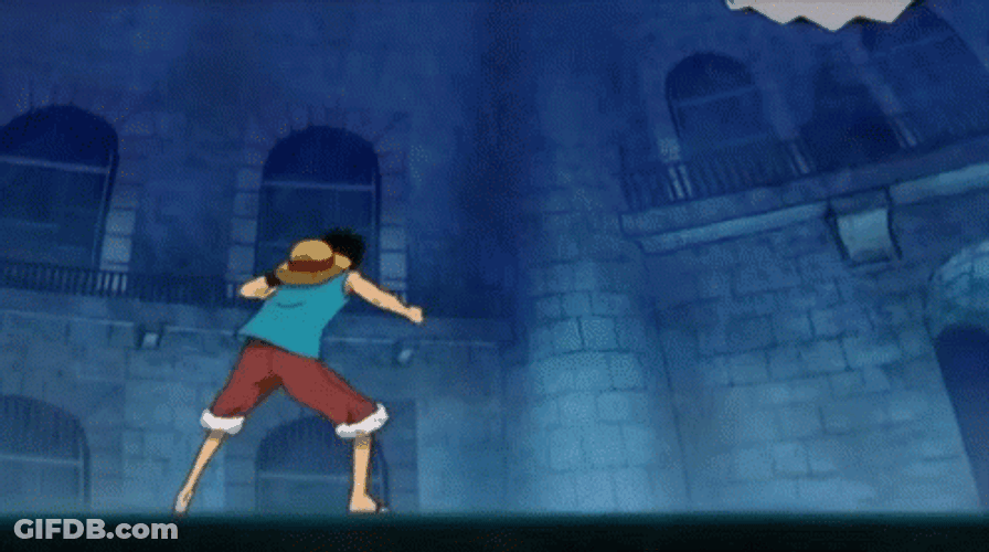 Luffy Impel Down Fighting Scene GIF