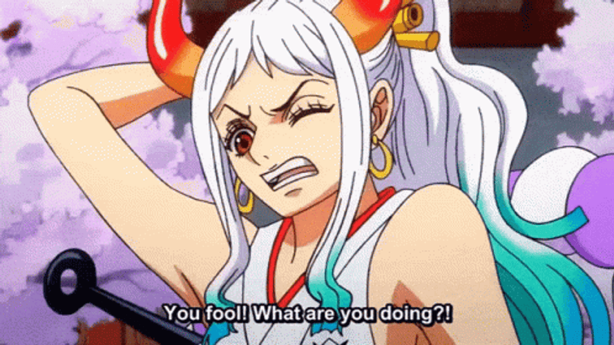 Luffy Quarreling With Yamato GIF