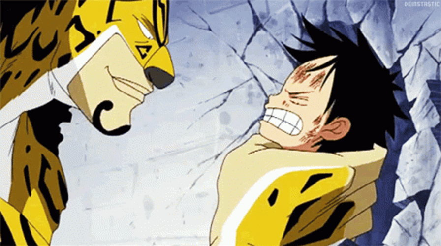 Luffy & Rob Lucci GIF