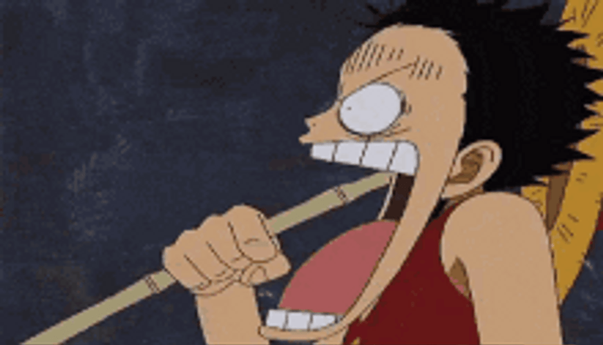 Luffy Running Nervously GIF