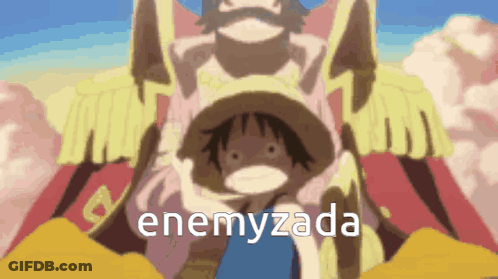 Luffy Standing Next To Enemyzada GIF
