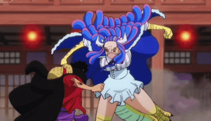 Luffy & Ulti Fighting GIF