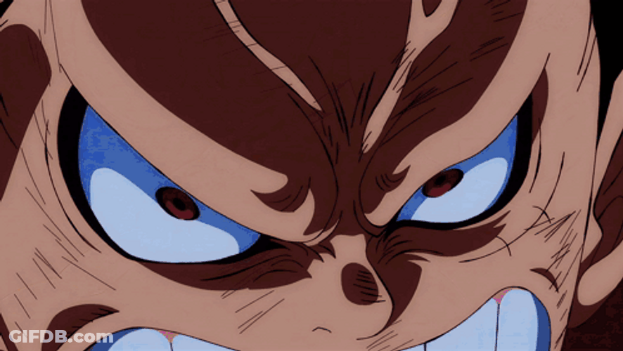 Luffy Vs Kaido Angry Face GIF
