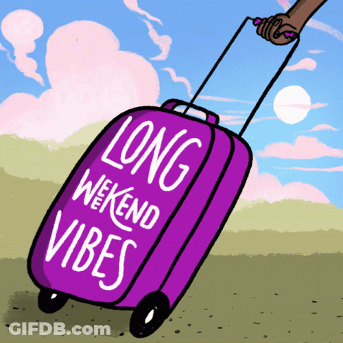 Luggage Coming Happy Long Weekend GIF